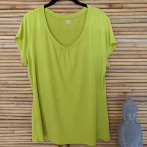 Worthington XL lime green swoop neck top